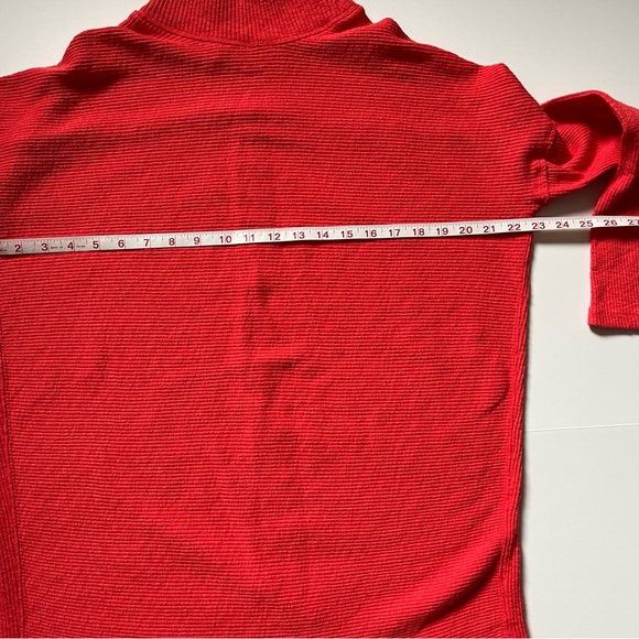 Free People We the free Mock Neck long Sleeve Casey Tunic Top in Red/Orange - Picture 8 of 12